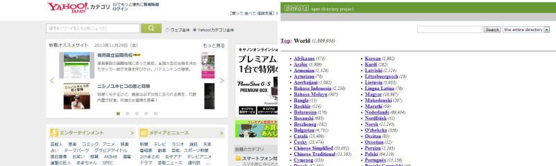 yahooカテゴリ dmoz