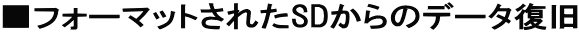 ���t�H�[�}�b�g���ꂽSD����̃f�[�^����